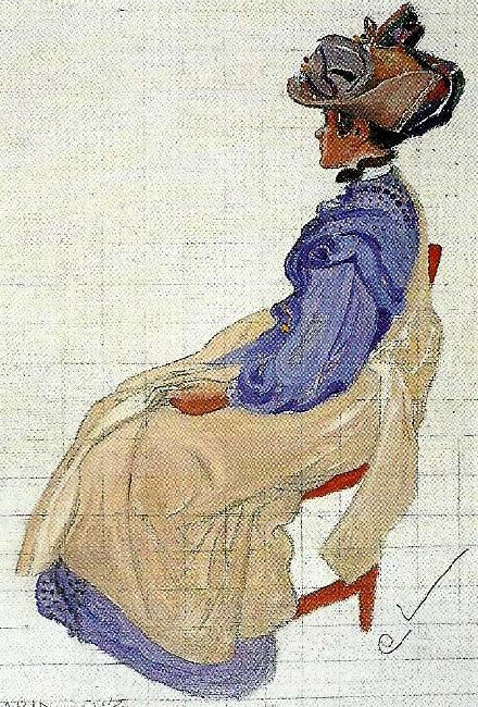 Carl Larsson karin 1913-studie i gredelint China oil painting art